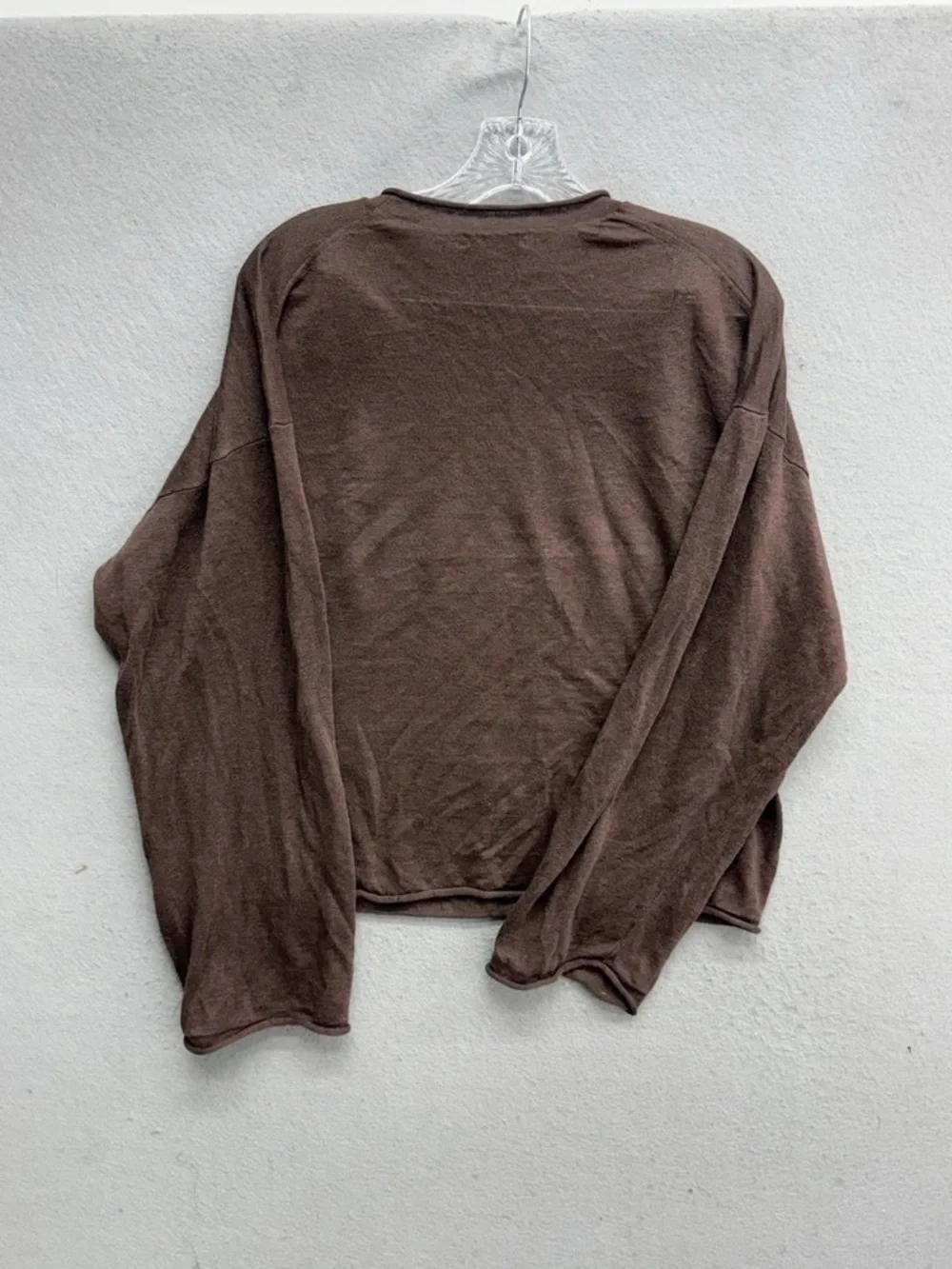 Buck Mason Brown Crewneck Long Sleeve Tee